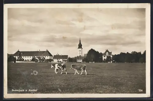 AK Rottenbuch a. Ammer, Kloster, Kirche, Dorfansicht