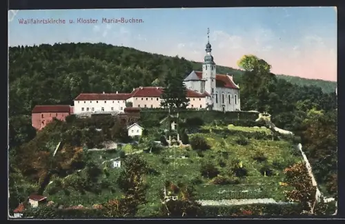 AK Maria Buchen, Wallfahrtskirche, Kloster