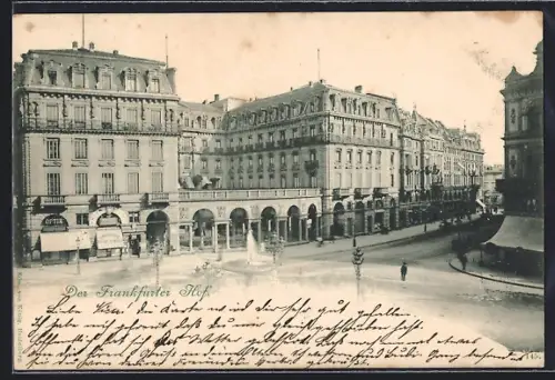 AK Frankfurt am Main, Hotel Frankfurter Hof, Platzansicht