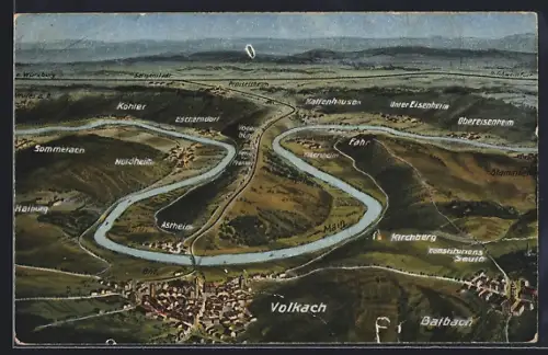 AK Volkach, Main-Schleife, Escherndorf, Astheim