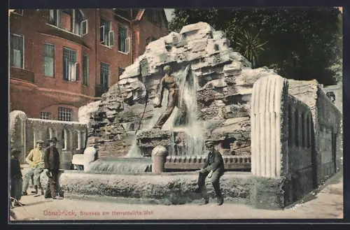 AK Osnabrück, Brunnen am Herrenteichs-Wall