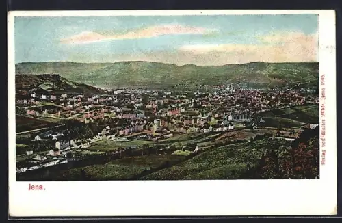 AK Jena, Panoramaansicht der Stadt und Umgebung