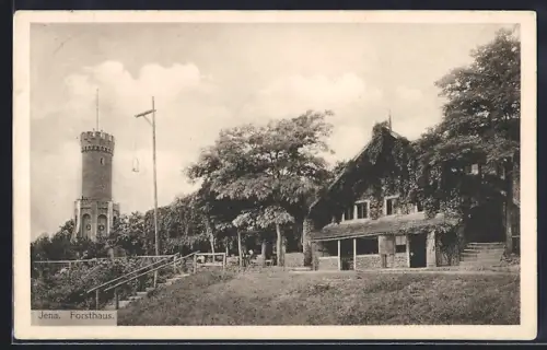 AK Jena, Forsthaus, Aussichtsturm