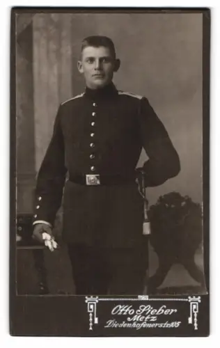 Fotografie Otto Sieber, Metz, Diedenhoferstrasse 5, Soldat in Uniform KB 8. Inf. Rgt.