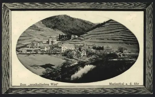 Präge-AK Marienthal a. d. Ahr, Gasthaus Zum musikalischen Wirt, Passepartout
