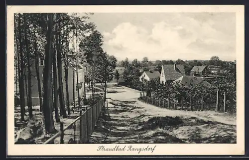 AK Rangsdorf, Strassenpartie am Strandbad