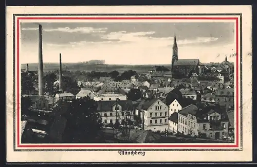 AK Münchberg, Teilansicht mit Kirche