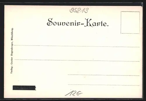 AK Münchberg, Totalansicht mit Bahnhof