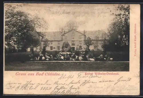 AK Bad Oldesloe, Kaiser Wilhelm-Denkmal