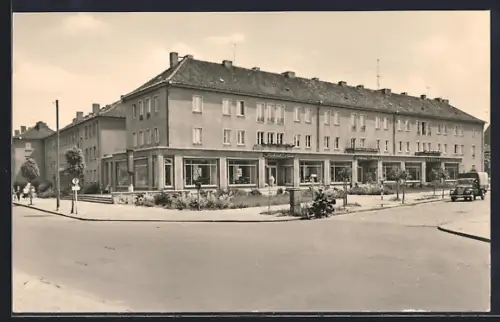AK Rathenow, Geschäfte an der Forststrasse Ecke Goethestrasse