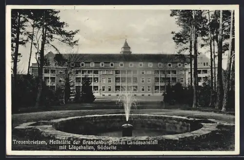 AK Treuenbrietzen, Heilstätte der Brandenburgischen Landesanstalt mit Liegehallen, Südseite