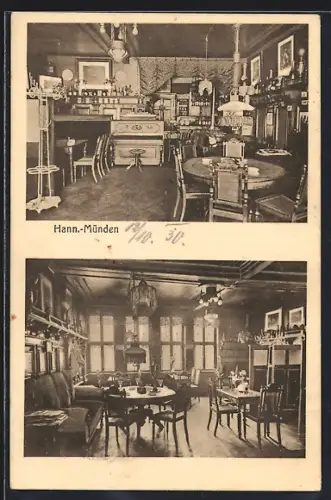 AK Hann.-Münden, Altdeutsche Weinstube und Restaurant am Rathaus, Bes. Bernh. Helbing