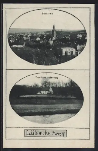 AK Lübbecke i. Westf., Panorama, Forsthaus Reineberg