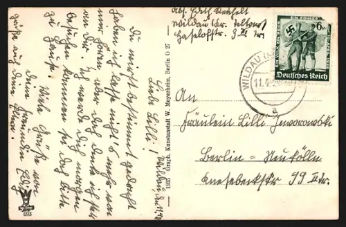 AK Wildau / Teltow, Rathaus mit Vorplatz