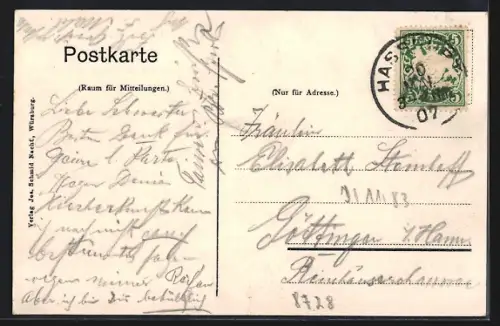 AK Hassfurt, Gasthof zur Post in der Vorstadt