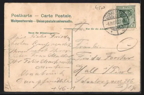 AK Osnabrück, Wittekindstrasse mit Strassenbahn