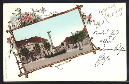 AK Kremmen, Rathaus und Denkmal
