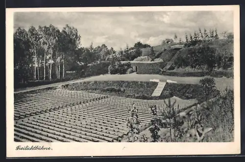 AK Friesack /Mark, Freilichtbühne Fliederbühne