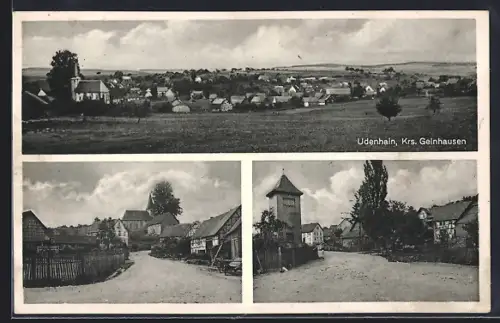 AK Udenhain /Krs. Geinhausen, Gesamtansicht, Ortspartie, Strassenpartie