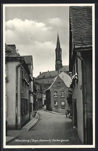 AK Münchberg /Bayr. Ostmark, Gerbergasse