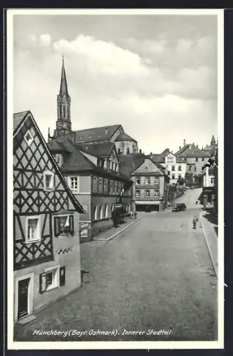 AK Münchberg /Bayr. Ostmark, Innerer Stadtteil