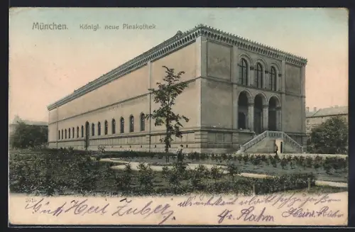 AK München, Königl. neue Pinakothek