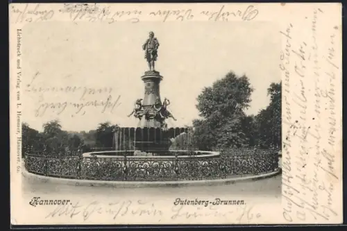 AK Hannover, Gutenberg-Brunnen