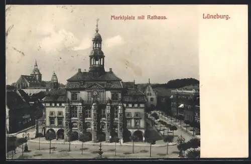 AK Lüneburg, Marktplatz mit Rathaus