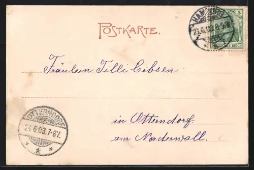 AK Hamburg, Wasserfall im Zoologischen Garten