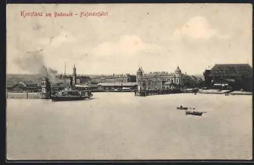 AK Konstanz am Bodensee, Hafeneinfahrt