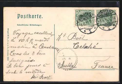 AK Konstanz am Bodensee, Hafeneinfahrt