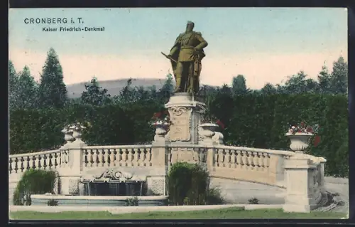 AK Cronberg i. T., Kaiser Friedrich-Denkmal