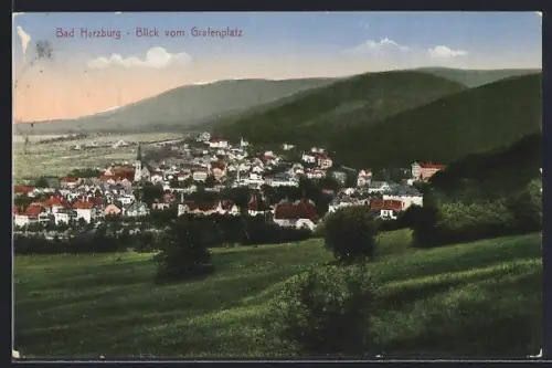 AK Bad Harzburg, Blick vom Grafenplatz