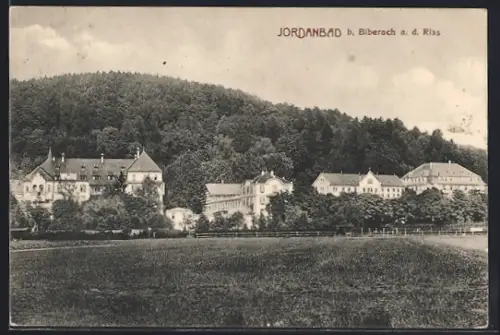 AK Jordanbad b. Biberach, Ortspartie am Waldrand