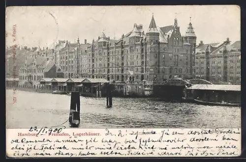 AK Hamburg, Freihafen, Lagerhäuser