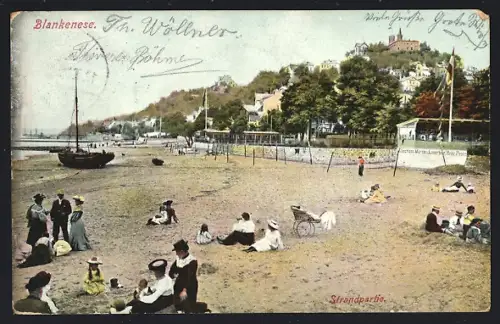 AK Hamburg-Blankenese, Strandpartie