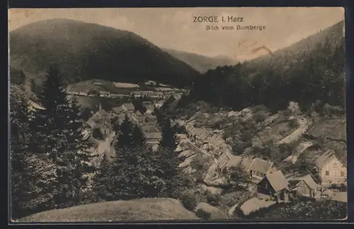 AK Zorge i. Harz, Blick vom Bornberge