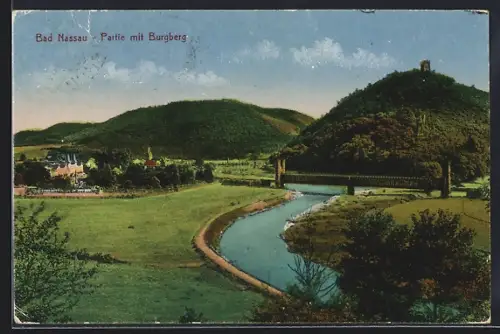 AK Bad Nassau, Partie mit Burgberg