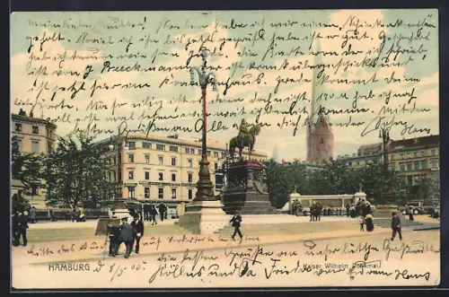 AK Hamburg, Kaiser Wilhelm-Denkmal