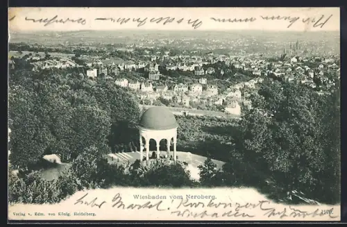 AK Wiesbaden, Neroberg, Stadtpanorama