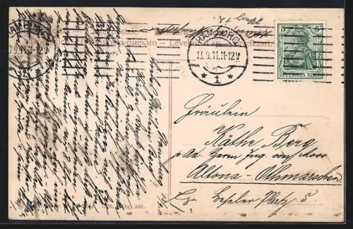 AK Hamburg, Partie im zoologischen Garten, Blick auf den Ententeich