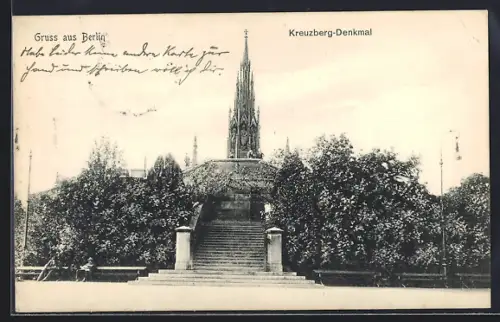 AK Berlin, Kreuzberg-Denkmal