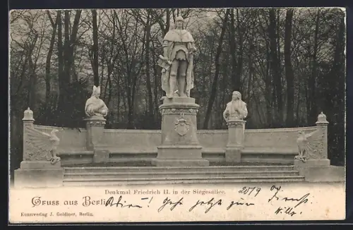 AK Berlin-Tiergarten, Denkmal Friedrich II. in der Siegesallee
