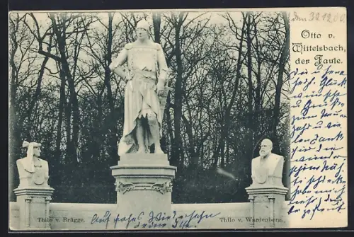 AK Berlin, Grosser Tiergarten, Otto v. Wittelsbach Denkmal, Thilo v. Brügge, Thilo v. Wardenberg