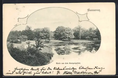AK Hannover, Motiv aus dem Georgengarten