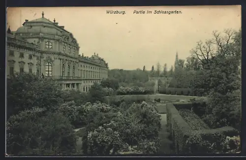 AK Würzburg, Partie im Schlossgarten