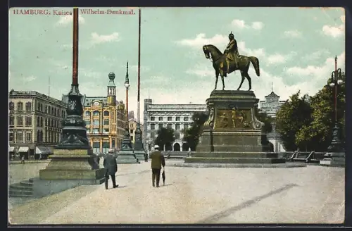 AK Hamburg, Kaiser Wilhelm-Denkmal