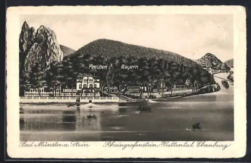 AK Bad Münster a. Stein, Rheingrafenstein, Huttental, Ebernburg