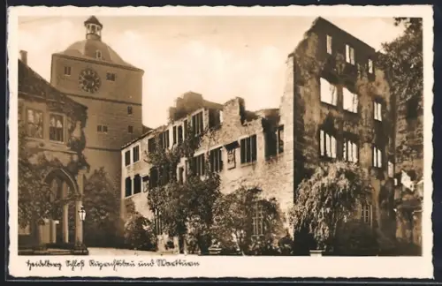 AK Heidelberg, Schloss Ruprechtsbau und Wartturm