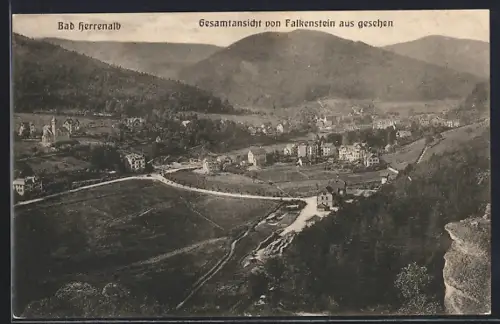 AK Bad Herrenalb, Gesamtansicht von Falkenstein aus gesehen